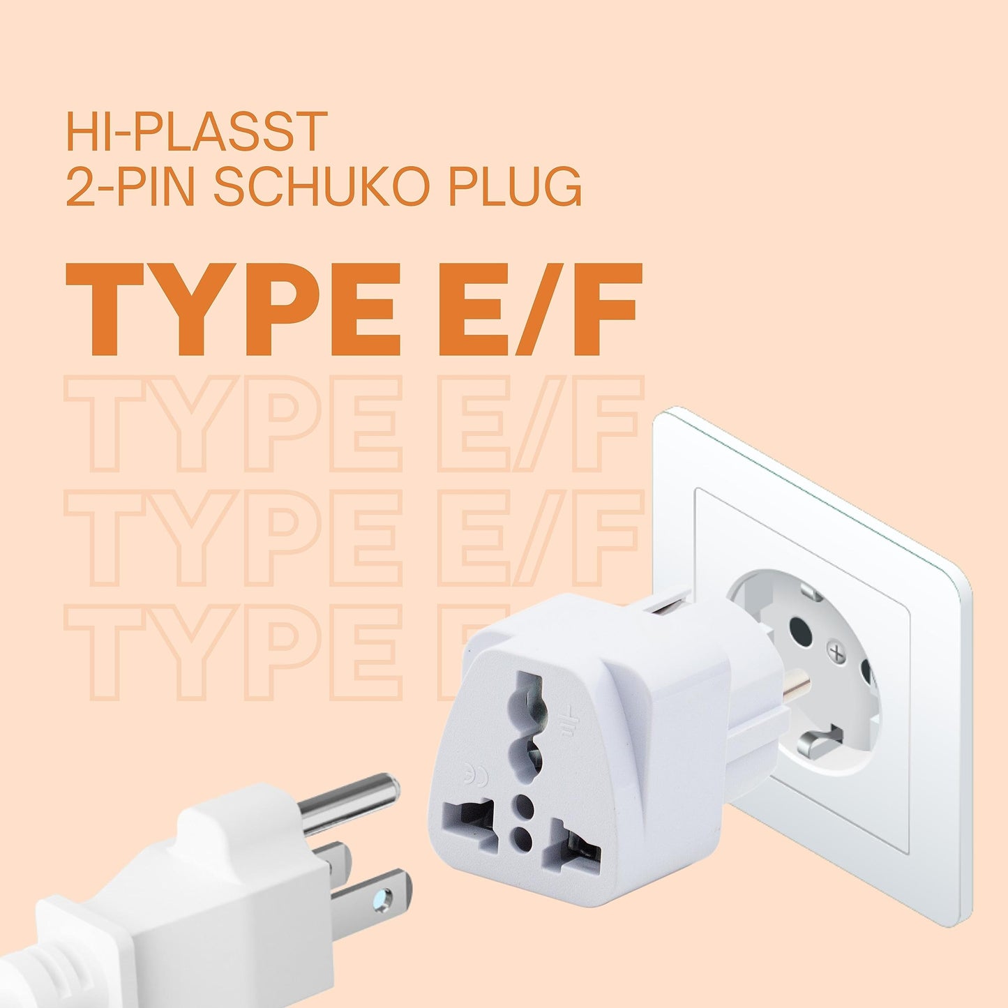 Hi-PLASST (3pcs) Type-A US Converter Plug // India to USA Universal Travel Adapter for USA, Canada, Mexico, Brazil, Philippines, Cuba, Thailand, Taiwan, Japan, Panama, etc