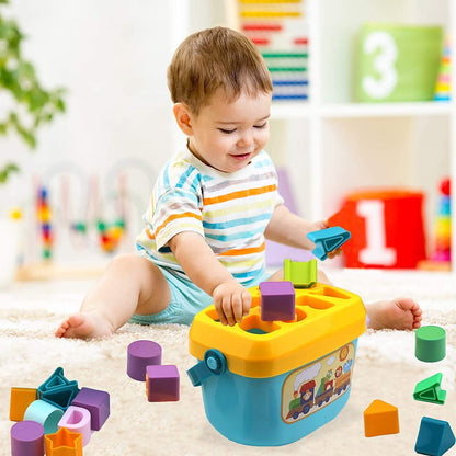 Wirescorts Angle Geometric Plastic Blocks, Sorting & Stacking Toys for Toddlers and Kids Preschool, Color Stacker Shape Sorter Gift Educational Learning Toy for 1 2 3 Years Boys and Girls, Multicolor