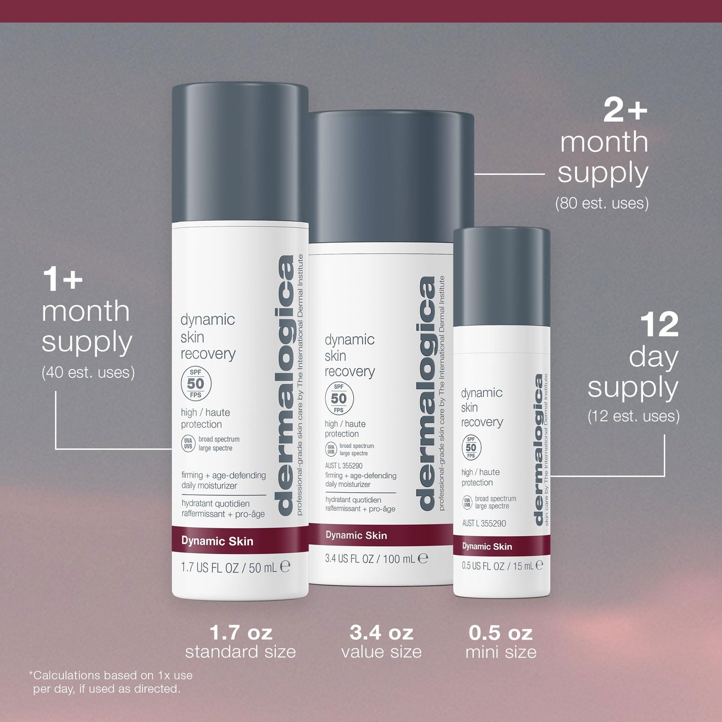 Dermalogica Dynamic Skin Recovery SPF50, Anti-Aging Face Sunscreen Moisturizer, Medium-Weight Non-Greasy Broad Spectrum