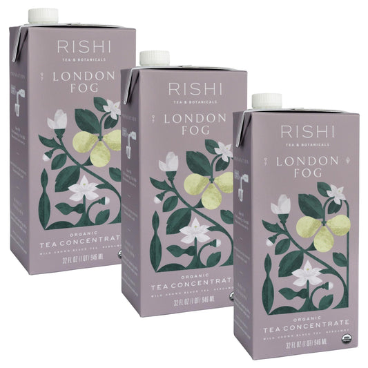 Rishi Tea Masala Chai Latte - Organic Black Tea Concentrate, Easy-to-Serve Hot or Iced Chai Mix - 32 fl oz Carton, 8 Servings (Pack of 12)