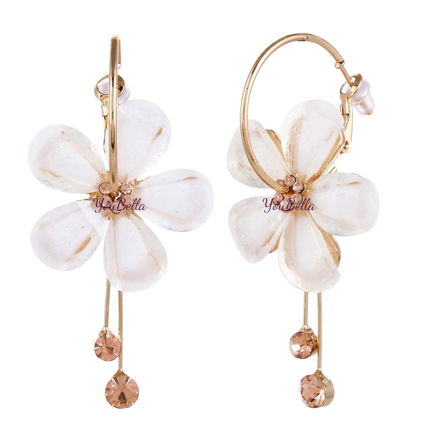 YouBella Jewellery Earings Gold Plated Floral Earrings for Girls and Women