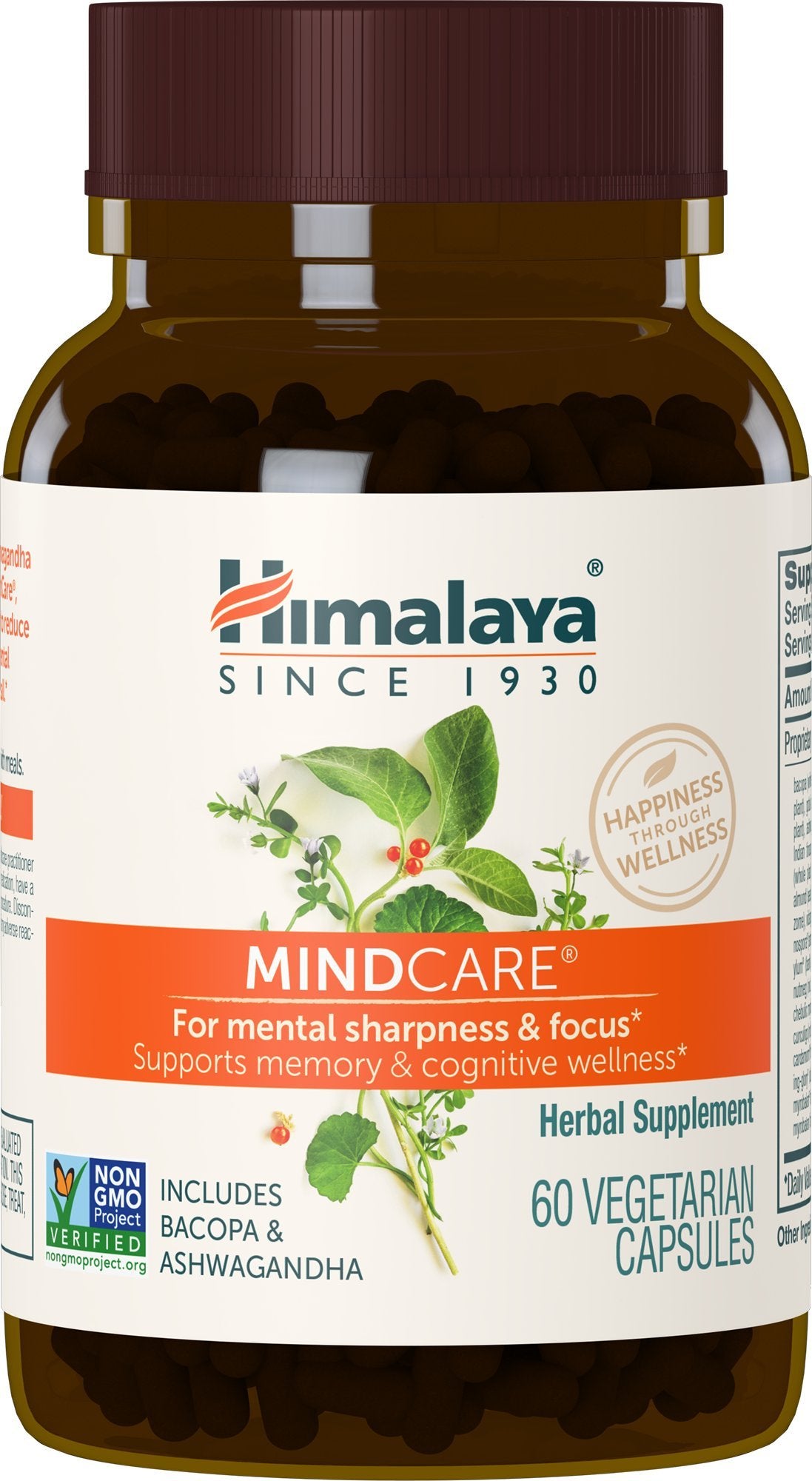 Himalaya MindCare, Nootropic Brain Supplement Booster for Mental Sharpness, Focus, Memory, and Cognitive Wellness, 1170 mg, 120 Capsules, 1 Month Supply