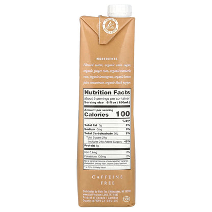 Rishi Tea Masala Chai Latte - Organic Black Tea Concentrate, Easy-to-Serve Hot or Iced Chai Mix - 32 fl oz Carton, 8 Servings (Pack of 12)