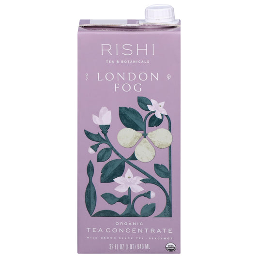 Rishi Tea Masala Chai Latte - Organic Black Tea Concentrate, Easy-to-Serve Hot or Iced Chai Mix - 32 fl oz Carton, 8 Servings (Pack of 12)