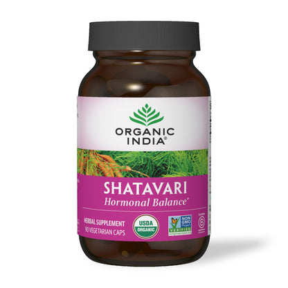 ORGANIC INDIA Shatavari Capsules - Herbal Supplement, Supports Hormonal Balance, Immune System Support, Vegan, Gluten-Free, USDA Organic, Supports Reproductive Health - 90 Capsules
