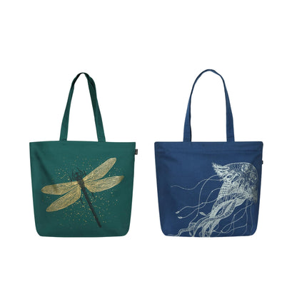Ecoright Large Canvas Tote Bag for Women, Zipper Handbags for Women Inner Pocket for Shopping, Office & Daily Use