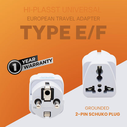 Hi-PLASST (3pcs) Type-A US Converter Plug // India to USA Universal Travel Adapter for USA, Canada, Mexico, Brazil, Philippines, Cuba, Thailand, Taiwan, Japan, Panama, etc