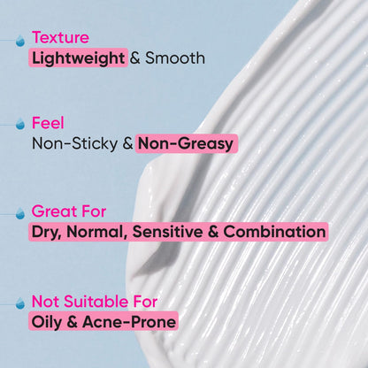 Dot & Key Ceramides Moisturizer with Hyaluronic for Intense Moisturizing and Skin Strengthening | With Probiotic & Rice Water I Barrier Repair Cream | For Dry Skin, Normal & Sensitive Skin | 100g