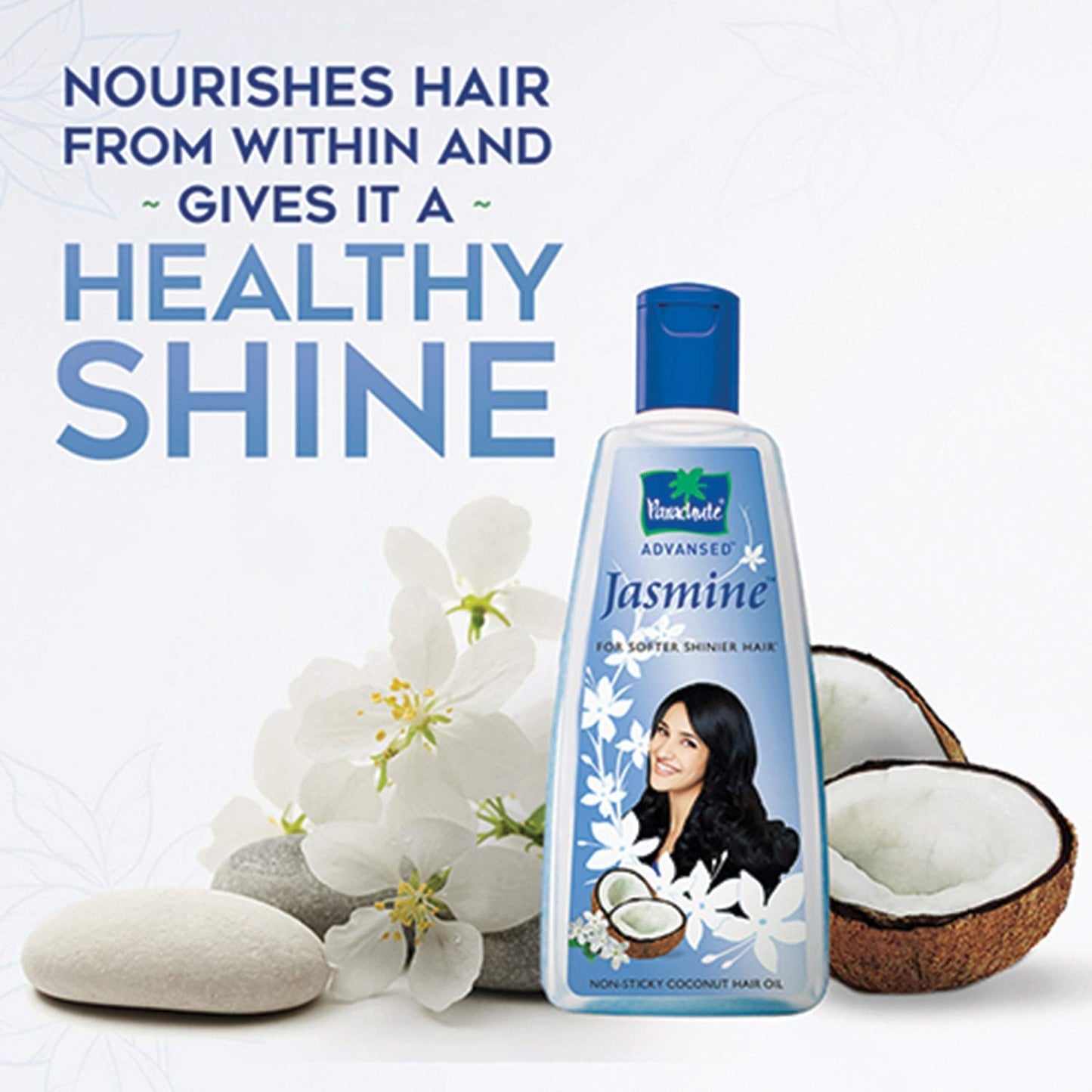 Parachute Advansed Jasmine Enriched Coconut Hair Oil with Vitamin-E | For Scalp Nourishment| Stronger, Softer, Silkier Hair | Indian Hair Oil | All Hair Types| 10.1 Fl.oz