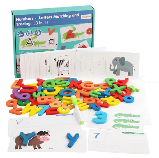 Chocozone Wooden Learning Educational Game Board for Kids, Puzzle Toys for 2 Years Old Boys & Girls (Alphabets, Numbers & Shapes)