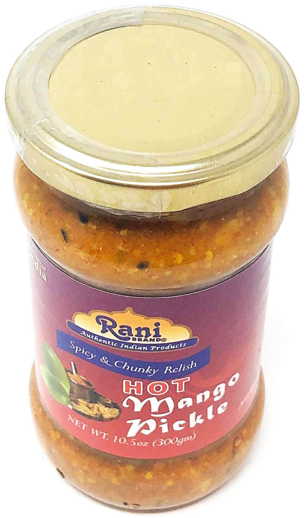 Rani Lime Pickle Hot (Achar, Spicy Indian Relish) 10.5oz (300g) Glass Jar ~ Vegan | Gluten Free | NON-GMO | No Colors | Popular Indian Condiment, Indian Origin