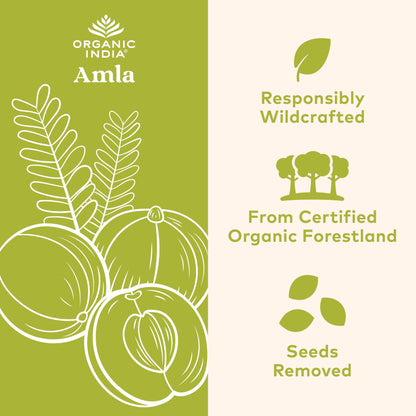 ORGANIC INDIA Amla Capsules Organic - Indian Gooseberry Herbal Vitamin Supplement, Amla Supplement, Immune Support, Vegan, Gluten-Free, Ayurvedic, Antioxidant, Non-GMO - 90 Capsules