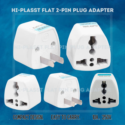 Hi-PLASST (3pcs) Type-A US Converter Plug // India to USA Universal Travel Adapter for USA, Canada, Mexico, Brazil, Philippines, Cuba, Thailand, Taiwan, Japan, Panama, etc