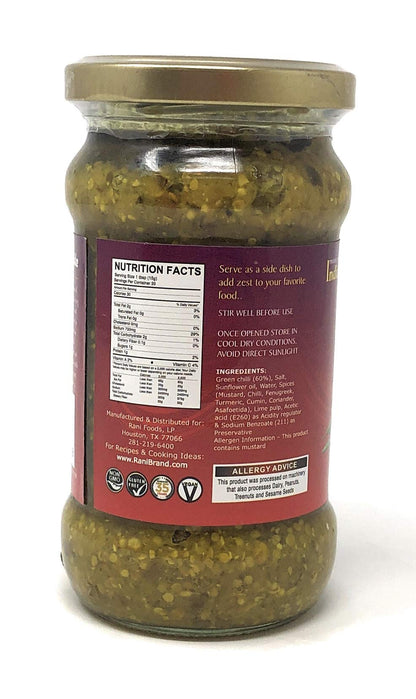 Rani Lime Pickle Hot (Achar, Spicy Indian Relish) 10.5oz (300g) Glass Jar ~ Vegan | Gluten Free | NON-GMO | No Colors | Popular Indian Condiment, Indian Origin