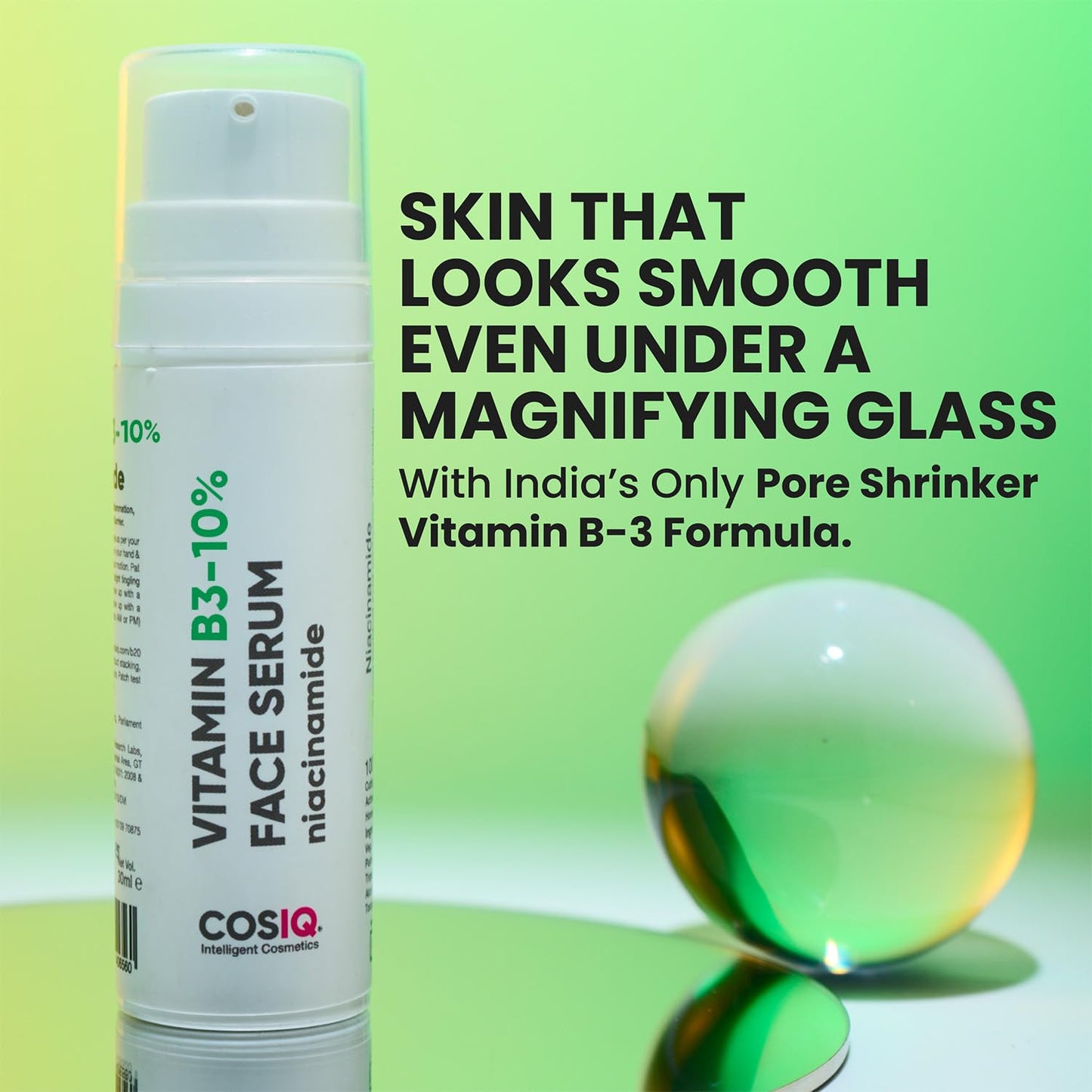 Cos-IQ 5% Niacinamide Face Serum for Clear Glowing Skin, Reduces Dullness, Hydrates & Repairs Skin with Vit B3 & Hyaluronic Acid, Day & Night Serum | For Women & Men | 30ml