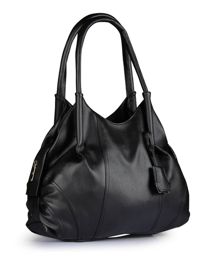 Fostelo Women's Vegan Leather Style Diva Handbag Shoulder Hobo Bag Ladies Purse (Large)