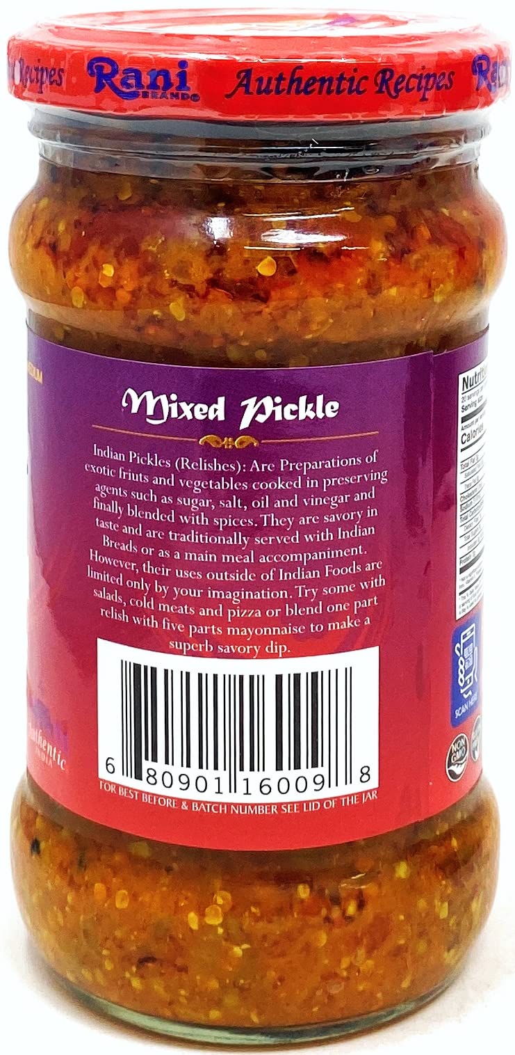 Rani Lime Pickle Hot (Achar, Spicy Indian Relish) 10.5oz (300g) Glass Jar ~ Vegan | Gluten Free | NON-GMO | No Colors | Popular Indian Condiment, Indian Origin