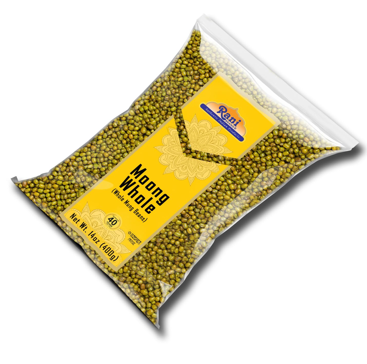Rani Moong Whole (Ideal for cooking & sprouting, Whole Mung Beans with skin) Lentils Indian 64oz (4lbs) 1.81kg Bulk ~ All Natural | Gluten Friendly | Non-GMO | Kosher | Vegan | Indian Origin
