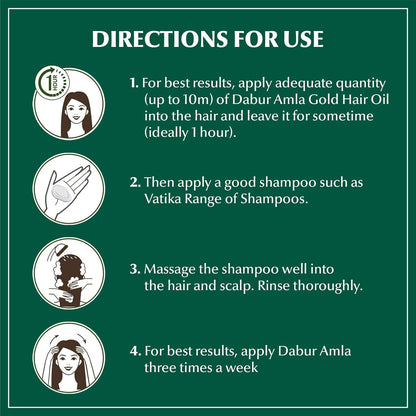 Dabur Amla Hair Oil - Nourishing Indian Oil for Men & Women, for Healthy, Moisturized Hair and Scalp (300ml)