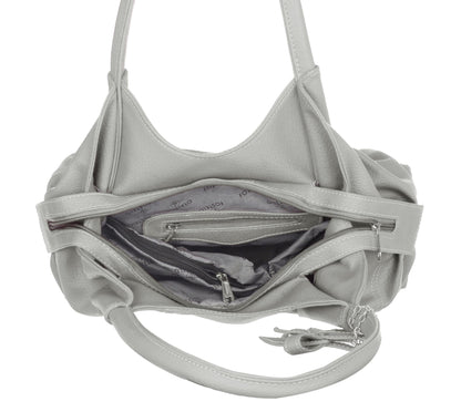 Fostelo Women's Vegan Leather Style Diva Handbag Shoulder Hobo Bag Ladies Purse (Large)