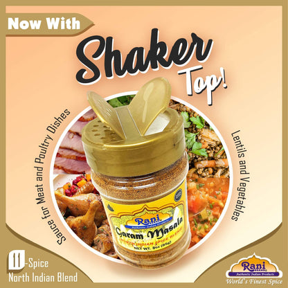 Rani Garam Masala Indian 11-Spice Blend 3oz (85g) PET Jar ~ All Natural, Salt-Free | Vegan | No Colors | Gluten Friendly | NON-GMO | Kosher | Indian Origin