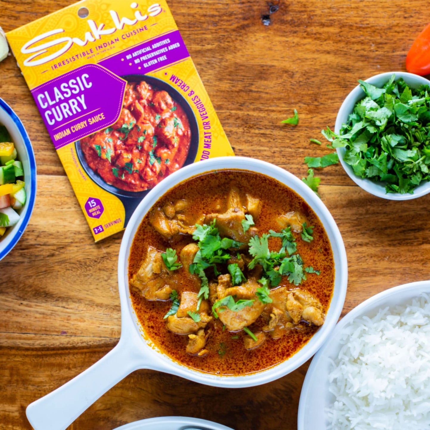 Sukhi's Indian Curry Paste - Chicken Tikka Masala Sauce 3oz (Pack of 6) 84 Servings - Gluten Free Food Indian Curry Sauce with Indian Spices