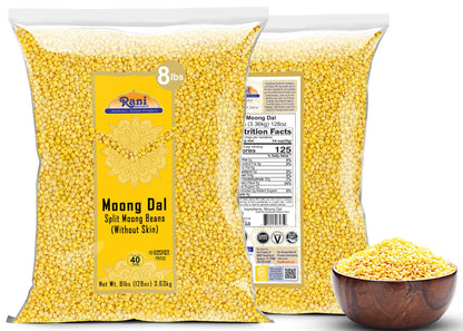 Rani Moong Whole (Ideal for cooking & sprouting, Whole Mung Beans with skin) Lentils Indian 64oz (4lbs) 1.81kg Bulk ~ All Natural | Gluten Friendly | Non-GMO | Kosher | Vegan | Indian Origin