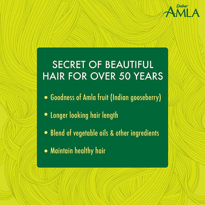Vatika Naturals Amla Hair Oil – Nourishing Herbal Hair Oil for Stronger, Thicker & Shinier Hair – Enriched with Amla Extracts to Reduce Hair Fall, Strengthen Roots & Promote Healthy Growth – 300ml