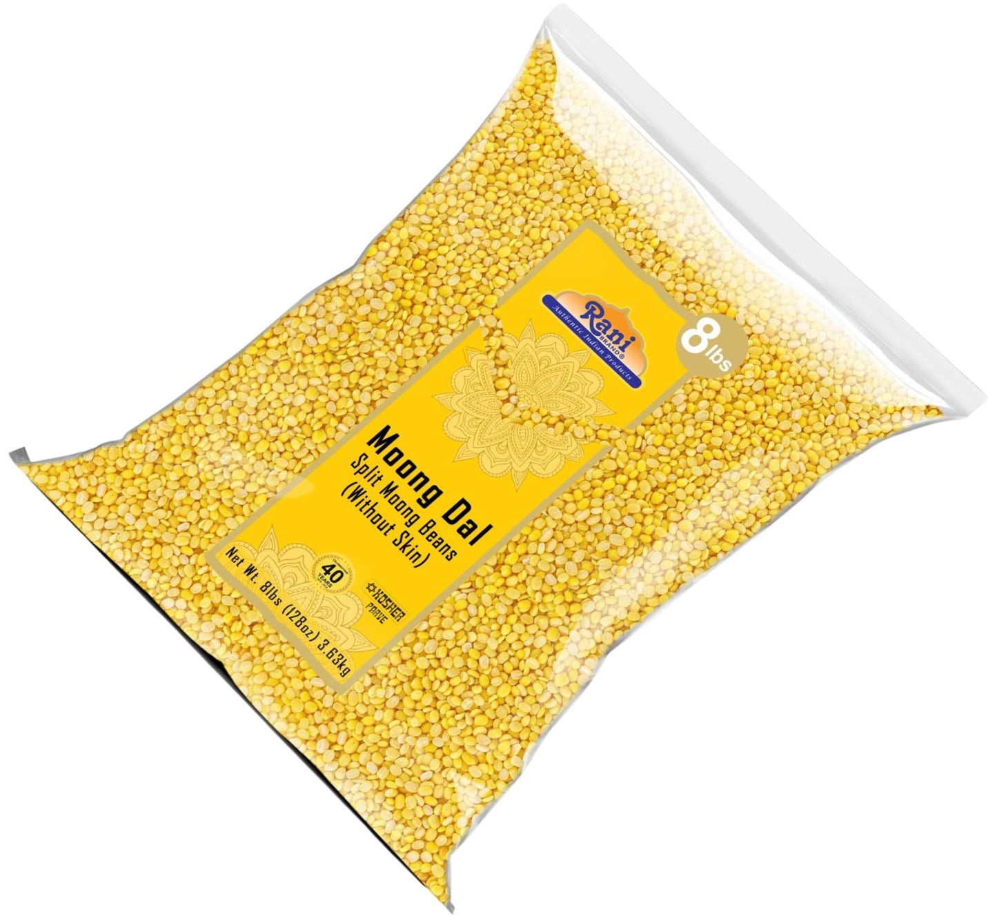 Rani Moong Whole (Ideal for cooking & sprouting, Whole Mung Beans with skin) Lentils Indian 64oz (4lbs) 1.81kg Bulk ~ All Natural | Gluten Friendly | Non-GMO | Kosher | Vegan | Indian Origin