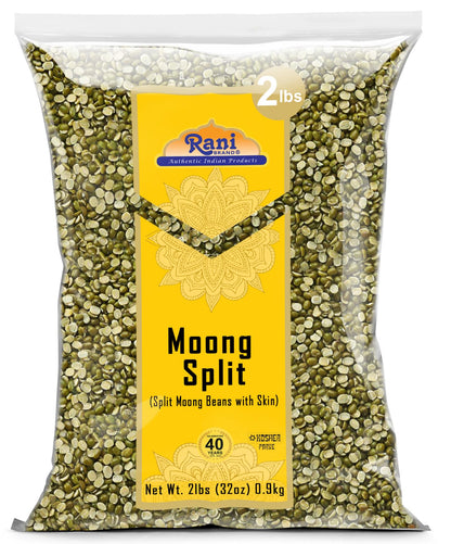 Rani Moong Whole (Ideal for cooking & sprouting, Whole Mung Beans with skin) Lentils Indian 64oz (4lbs) 1.81kg Bulk ~ All Natural | Gluten Friendly | Non-GMO | Kosher | Vegan | Indian Origin