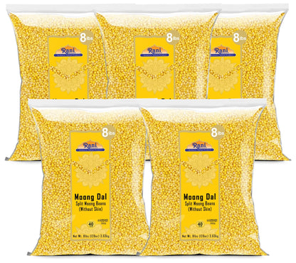 Rani Moong Whole (Ideal for cooking & sprouting, Whole Mung Beans with skin) Lentils Indian 64oz (4lbs) 1.81kg Bulk ~ All Natural | Gluten Friendly | Non-GMO | Kosher | Vegan | Indian Origin