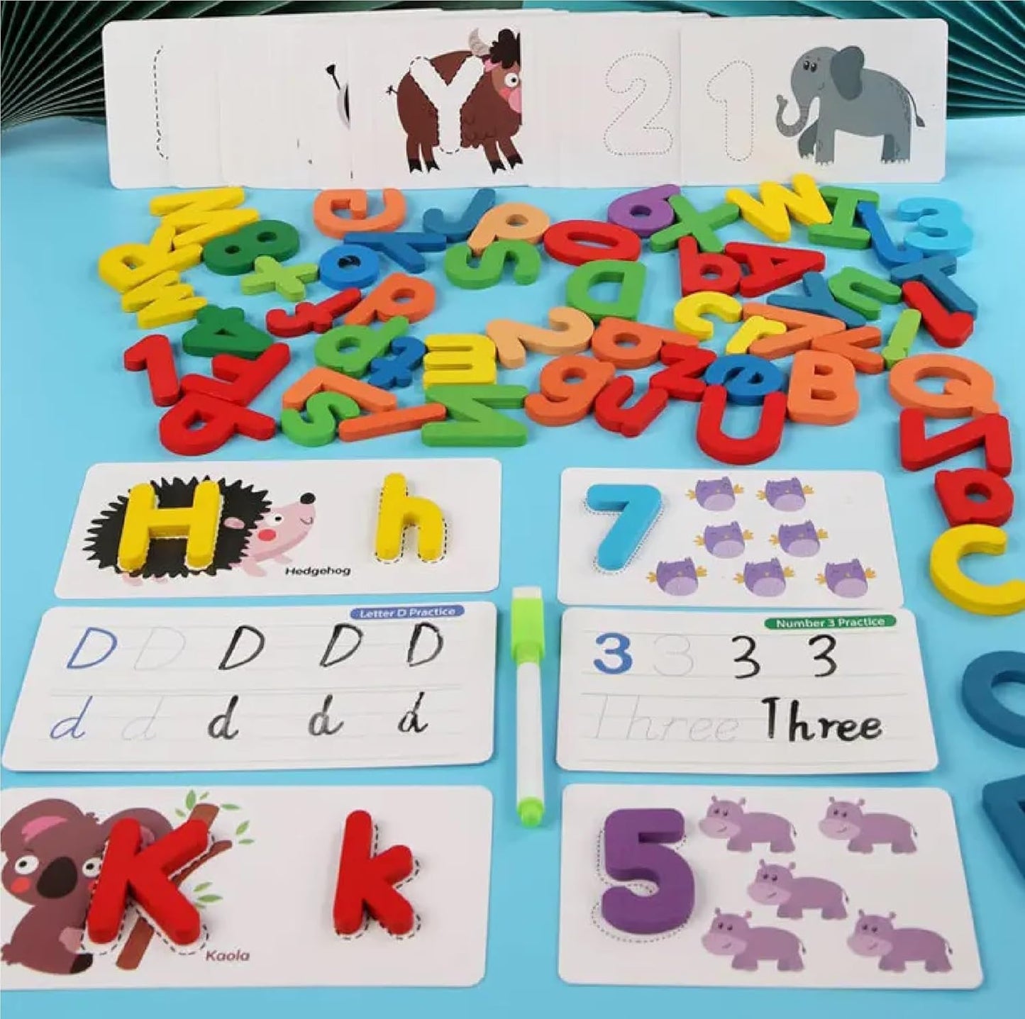 Chocozone Wooden Learning Educational Game Board for Kids, Puzzle Toys for 2 Years Old Boys & Girls (Alphabets, Numbers & Shapes)