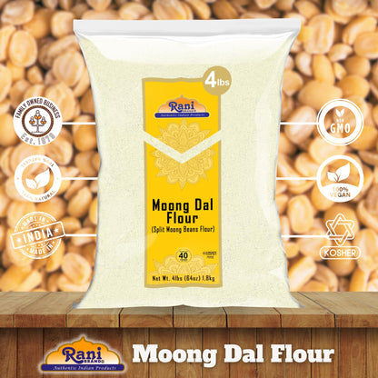 Rani Moong Whole (Ideal for cooking & sprouting, Whole Mung Beans with skin) Lentils Indian 64oz (4lbs) 1.81kg Bulk ~ All Natural | Gluten Friendly | Non-GMO | Kosher | Vegan | Indian Origin
