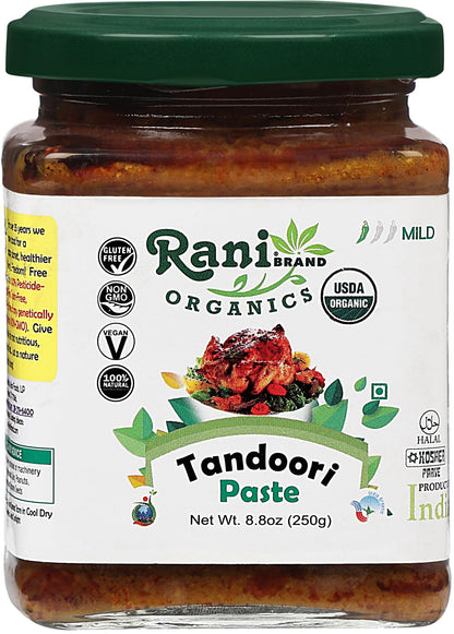 Rani Tandoori Masala (Natural, No Colors Added) Indian 11-Spice Blend 3oz (85g) PET Jar ~ Salt Free | Vegan | Gluten Friendly | NON-GMO | Kosher | Indian Origin
