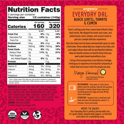MAYA KAIMAL Organic, Everyday Dal, Red Lentil, Butternut Squash & Coconut, 10 OZ