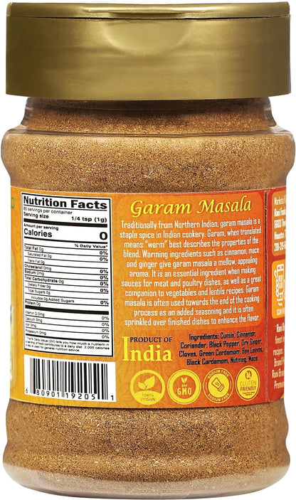 Rani Garam Masala Indian 11-Spice Blend 3oz (85g) PET Jar ~ All Natural, Salt-Free | Vegan | No Colors | Gluten Friendly | NON-GMO | Kosher | Indian Origin
