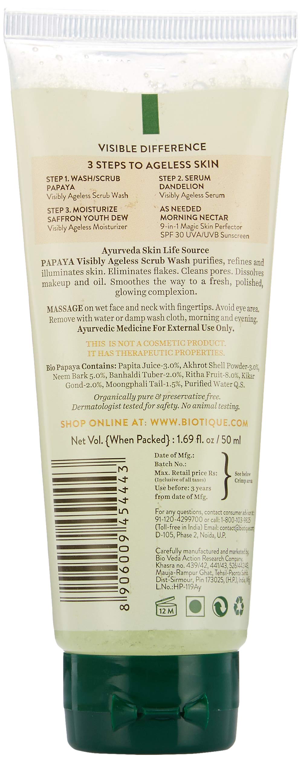 Biotique Bio Apricot Refreshing Body Wash, 190ml And Biotique Bio Honey Gel Refreshing Foaming Face Cleanser, 120ml