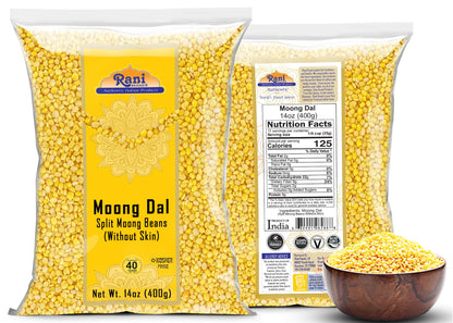 Rani Moong Whole (Ideal for cooking & sprouting, Whole Mung Beans with skin) Lentils Indian 64oz (4lbs) 1.81kg Bulk ~ All Natural | Gluten Friendly | Non-GMO | Kosher | Vegan | Indian Origin