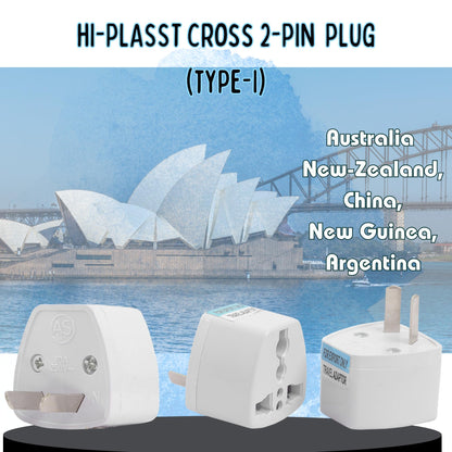 Hi-PLASST (3pcs) Type-A US Converter Plug // India to USA Universal Travel Adapter for USA, Canada, Mexico, Brazil, Philippines, Cuba, Thailand, Taiwan, Japan, Panama, etc
