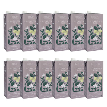 Rishi Tea Masala Chai Latte - Organic Black Tea Concentrate, Easy-to-Serve Hot or Iced Chai Mix - 32 fl oz Carton, 8 Servings (Pack of 12)