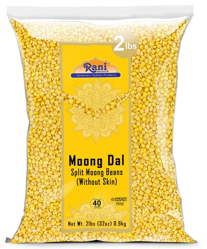 Rani Moong Whole (Ideal for cooking & sprouting, Whole Mung Beans with skin) Lentils Indian 64oz (4lbs) 1.81kg Bulk ~ All Natural | Gluten Friendly | Non-GMO | Kosher | Vegan | Indian Origin
