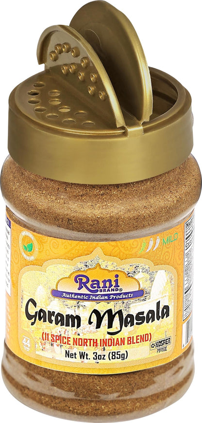 Rani Garam Masala Indian 11-Spice Blend 3oz (85g) PET Jar ~ All Natural, Salt-Free | Vegan | No Colors | Gluten Friendly | NON-GMO | Kosher | Indian Origin