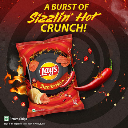 Lay's Potato Chips, India's Magic Masala Flavour, Crunchy Chips & Snacks 3 PACK