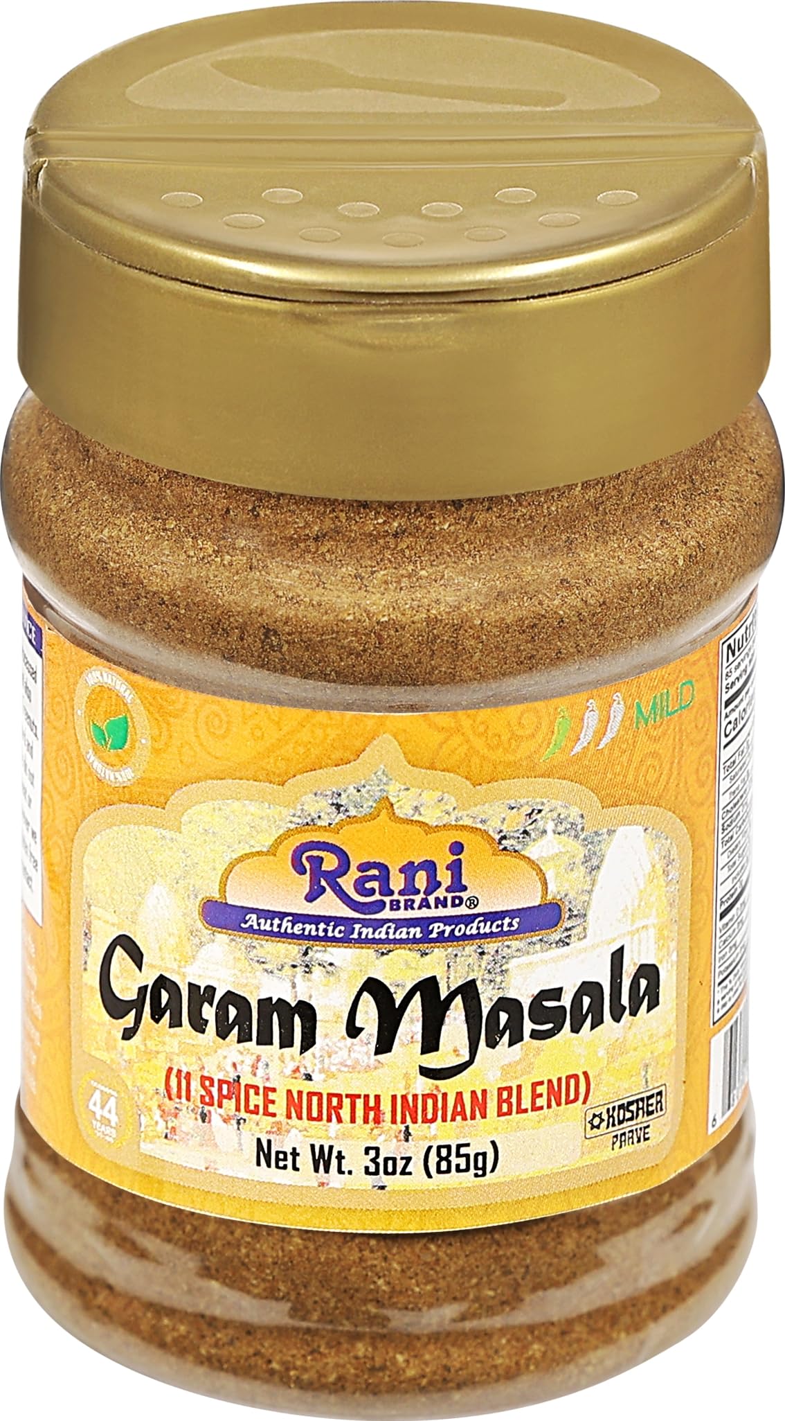 Rani Garam Masala Indian 11-Spice Blend 3oz (85g) PET Jar ~ All Natural, Salt-Free | Vegan | No Colors | Gluten Friendly | NON-GMO | Kosher | Indian Origin