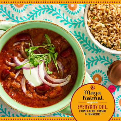 Maya Kaimal Foods - Organic Indian Everyday Dal - 6 pack variety of 10oz Ready to Eat Meals - Fully Cooked - Vegan - Kosher - Microwavable - made from Lentils, Beans, Squash, Coconut, Peas