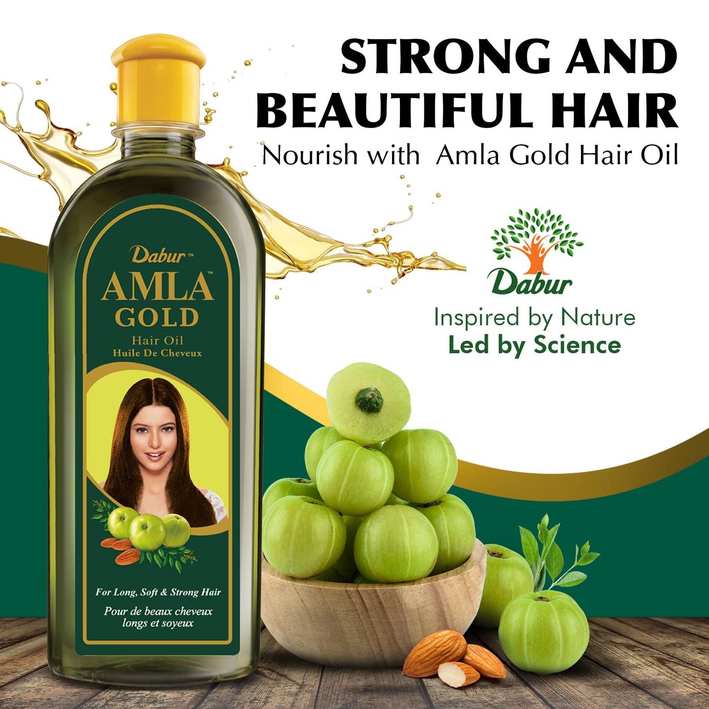 Vatika Naturals Amla Hair Oil – Nourishing Herbal Hair Oil for Stronger, Thicker & Shinier Hair – Enriched with Amla Extracts to Reduce Hair Fall, Strengthen Roots & Promote Healthy Growth – 300ml