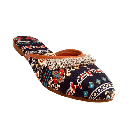 Babbotty Women's Multicolor Jaipuri Rajasthani Mules Juttis | Japuri Rajasthani Slippers | Casual Fancy Slippers l Ethnic Flats Juti