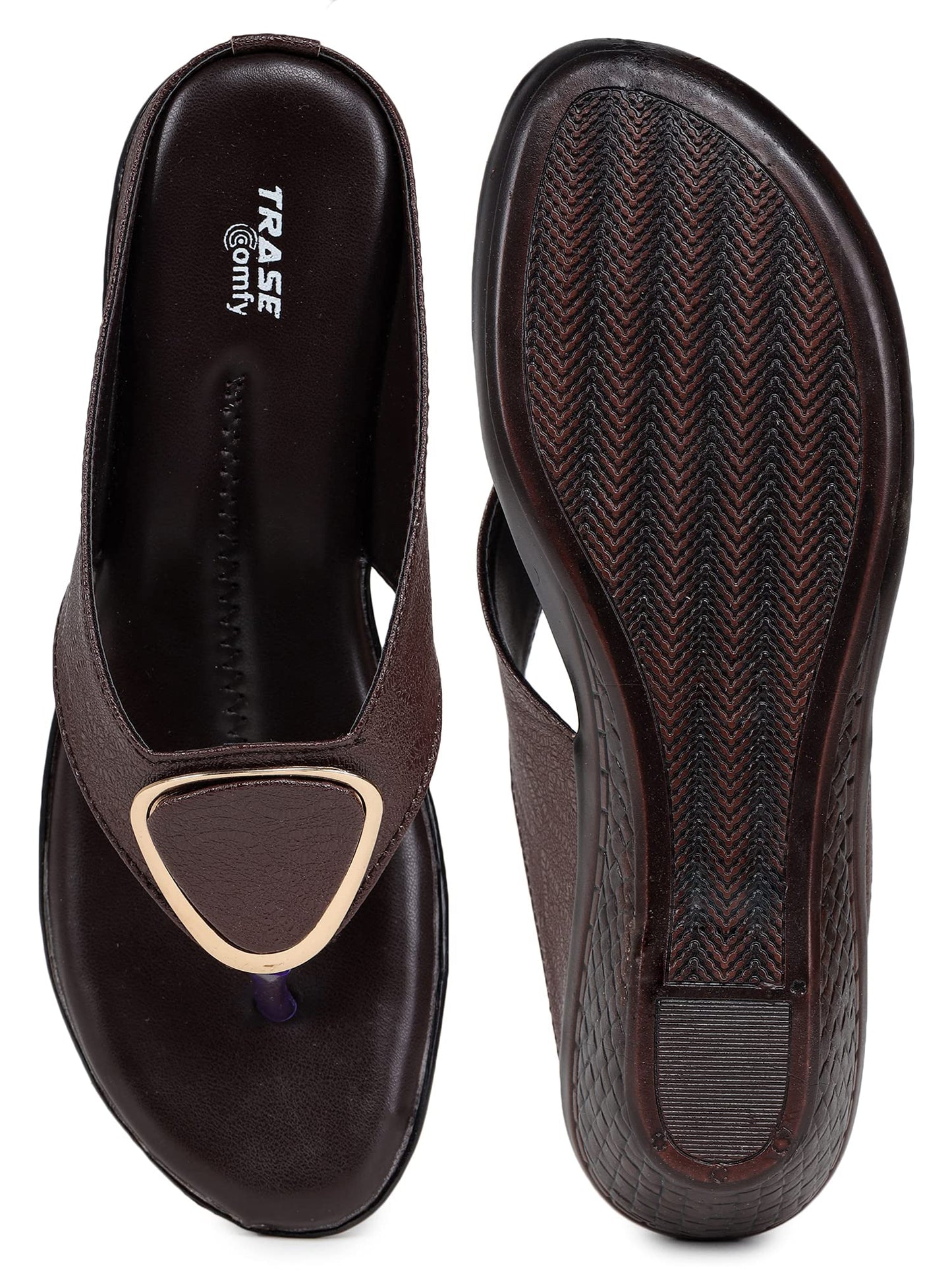 TRASE Women's Fashion Sandal | Faux Leather, Comfortable & Stylish Wedges | Ideal for Casual & Formal Occasions 2 inches heel