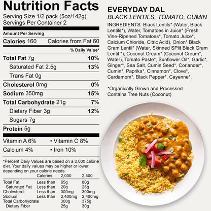 Maya Kaimal Foods - Organic Indian Everyday Dal - 6 pack variety of 10oz Ready to Eat Meals - Fully Cooked - Vegan - Kosher - Microwavable - made from Lentils, Beans, Squash, Coconut, Peas