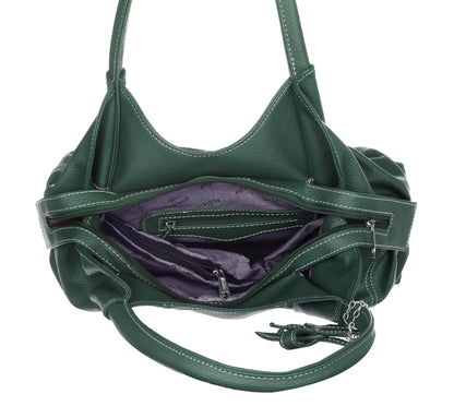 Fostelo Women's Vegan Leather Style Diva Handbag Shoulder Hobo Bag Ladies Purse (Large)